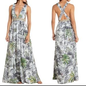 Agua Bendita Naturalista Tiger Maxi Swim Cover Up Sundress